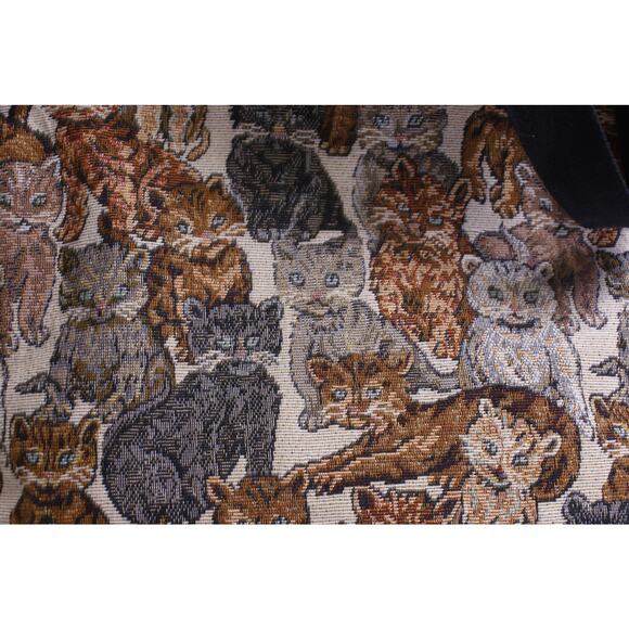 Cats, Embroidered Tote Bag, 14x14\